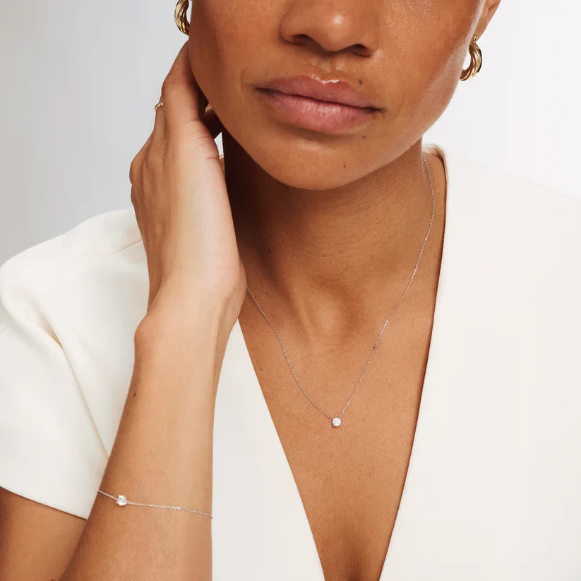 Cléa Moissanite Stone Set | White Gold