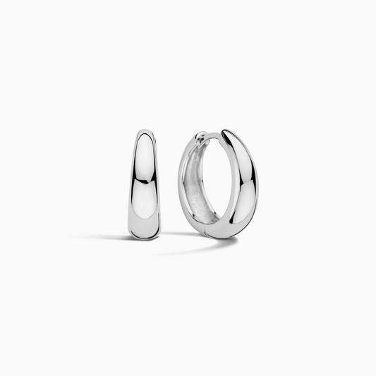 Rue Statement Hoops | White Gold