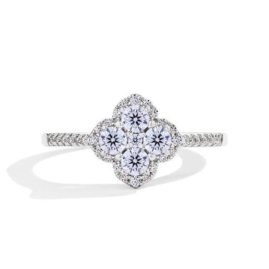 Soraya Clover Ring | White gold